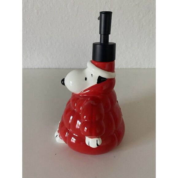 Peanuts Snoopy Soap Lotion Dispenser Red Quilted Puffer Puffy Jacket NEW main image 9